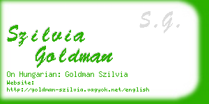 szilvia goldman business card